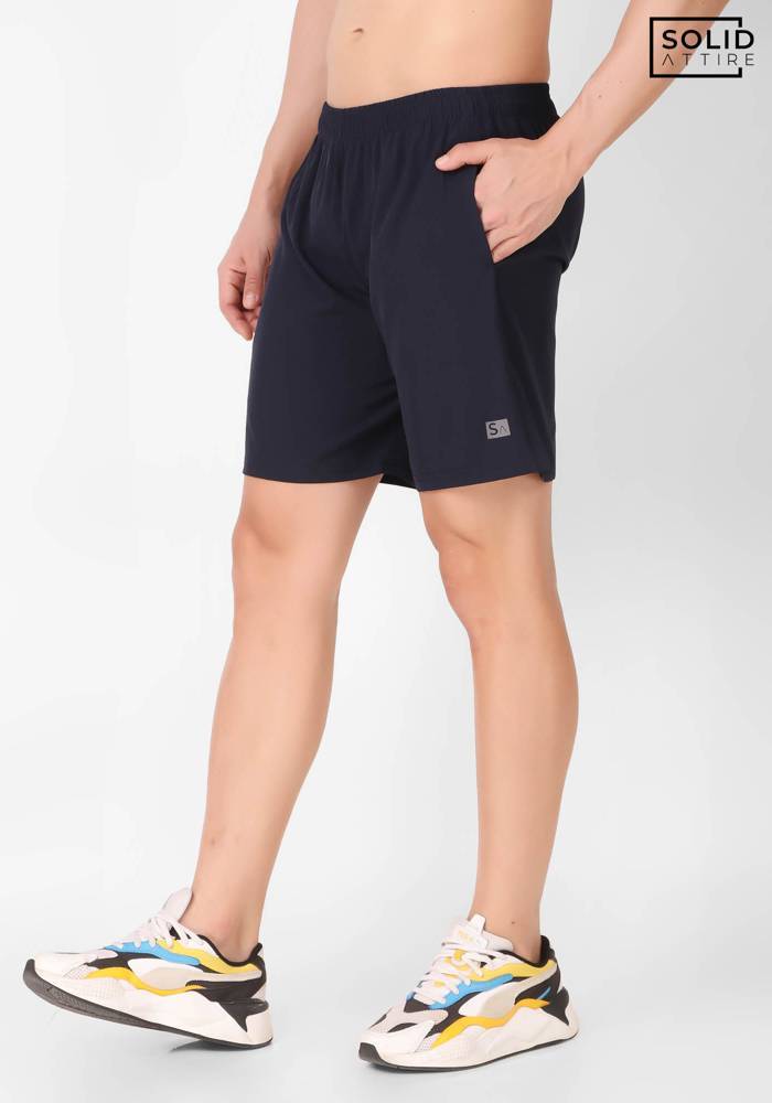 Solid Men's Navy Dri-FIT Shorts
