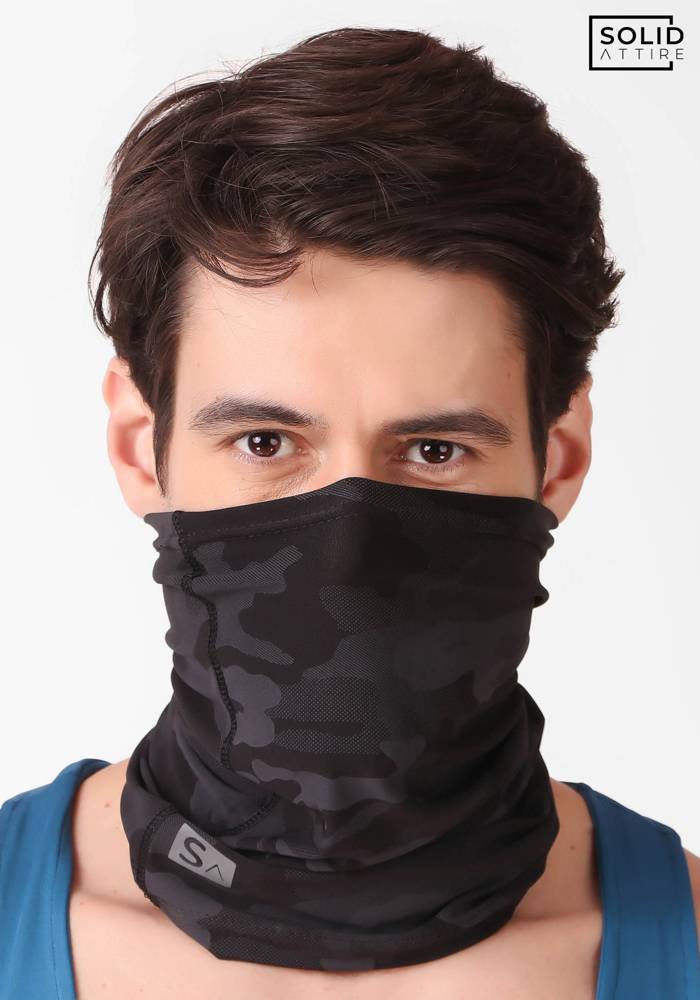 Unisex Black Camouflage Bandana Multipurpose Mask