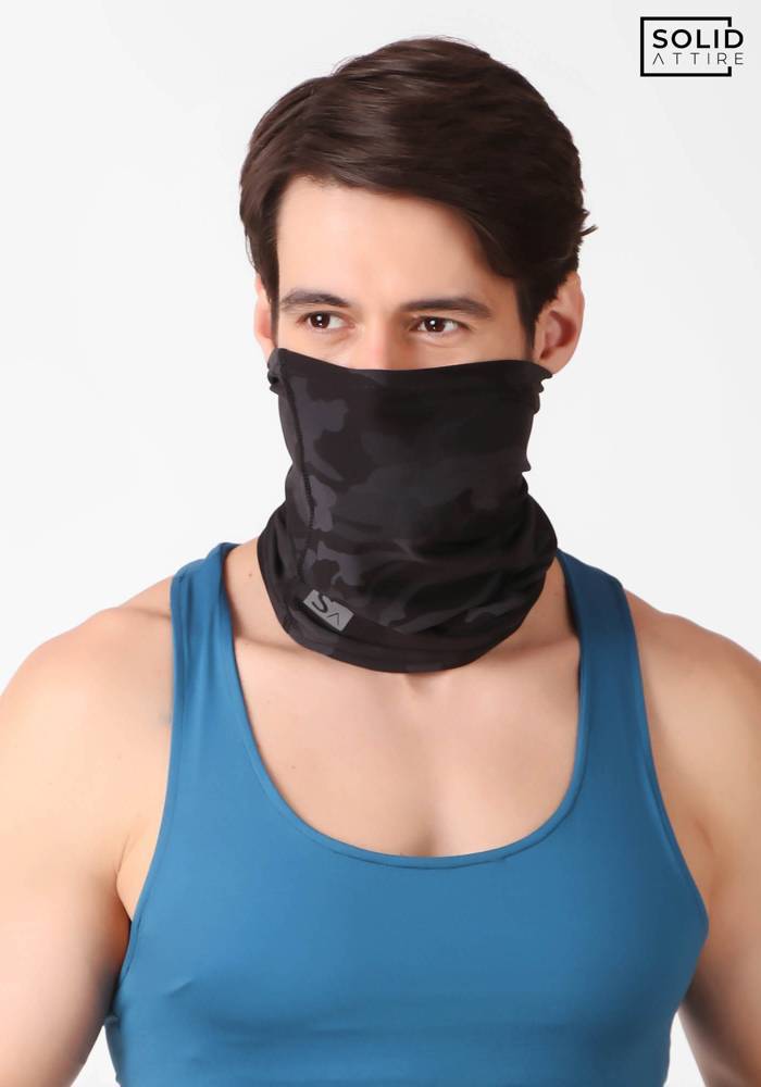 Unisex Black Camouflage Bandana Multipurpose Mask