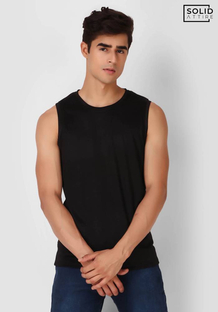 Black Solid Dri-FIT Tank Top